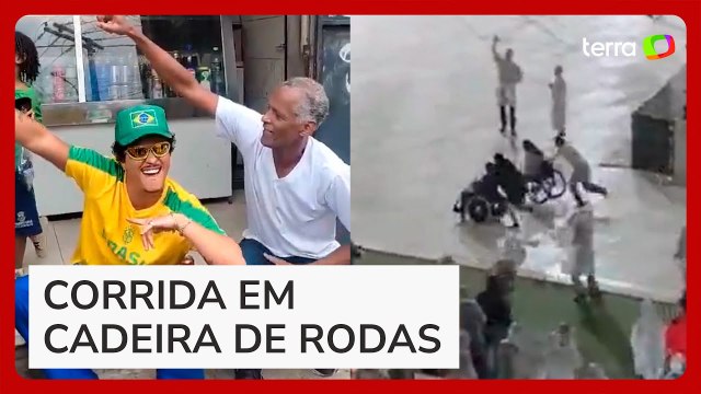 Cadeirantes disputam corrida durante show de Bruno Mars em BH