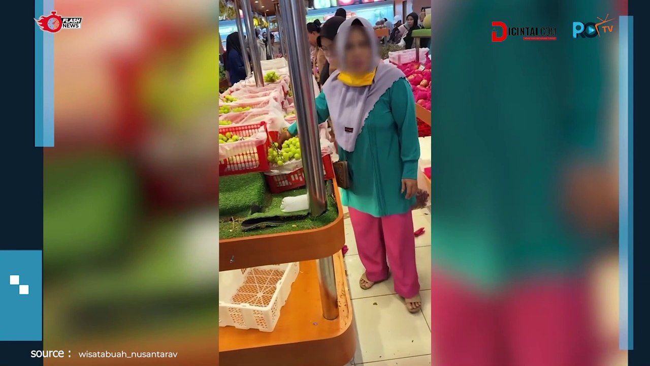 Viral! Pengunjung Pasar Bebas Cicipi Buah Tanpa Izin, Pedagang Geram