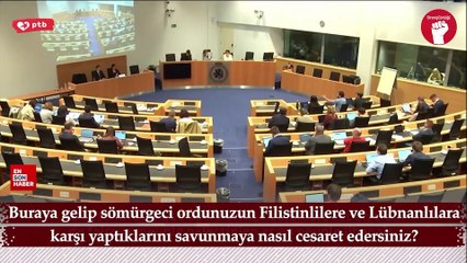 Belçikalı vekilden, İsrail Büyükelçisi'ni yerin dibine sokan konuşma