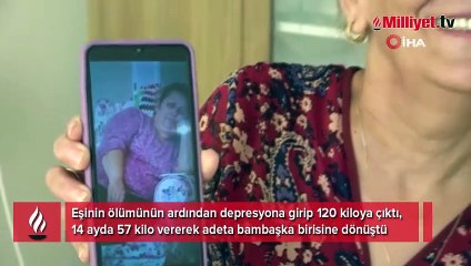 Eşi ölünce 120 kiloya çıktı, 14 ayda tüm hayatı değişti