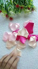 How to Make a Beautiful Rose Flower with Ribbon Strips – Easy DIY Tutorial