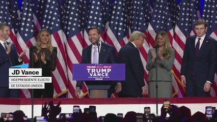 JD Vance en el discurso de victoria de Donald Trump