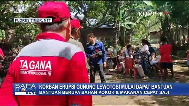 Wamensos Agus Jabo Priyono Kunjungi Pengungsi Korban Erupsi Gunung Lewotobi