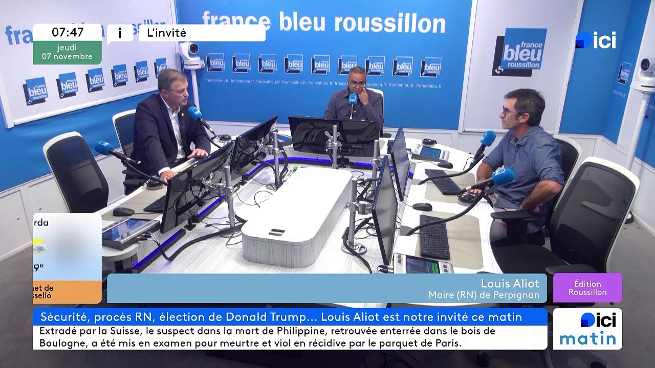 Avec Louis Aliot, maire de Perpignan