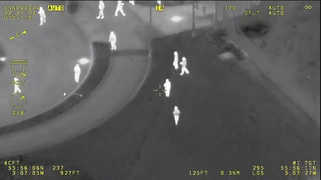 Watch: Police Scotland helicopter footage captures unrest on bonfire night