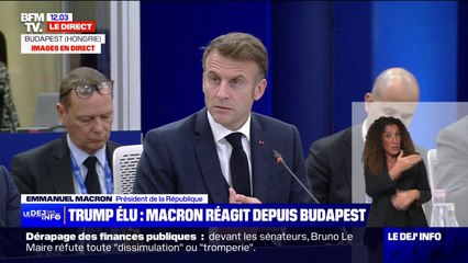 Emmanuel Macron depuis Budapest: "La question, c'est est-ce qu'on est prêts à défendre l'intérêt des Européens?"
