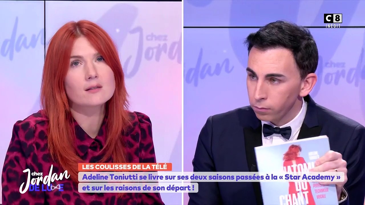Adeline Toniutti sur le plateau de "Chez Jordan" sur C8