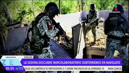 Descubren narcolaboratorio subterráneo en Navolato, Sinaloa
