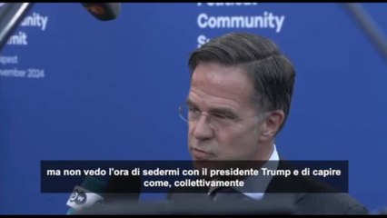 Rutte (Nato): parlerò con Trump della minaccia di Russia e Nord Corea
