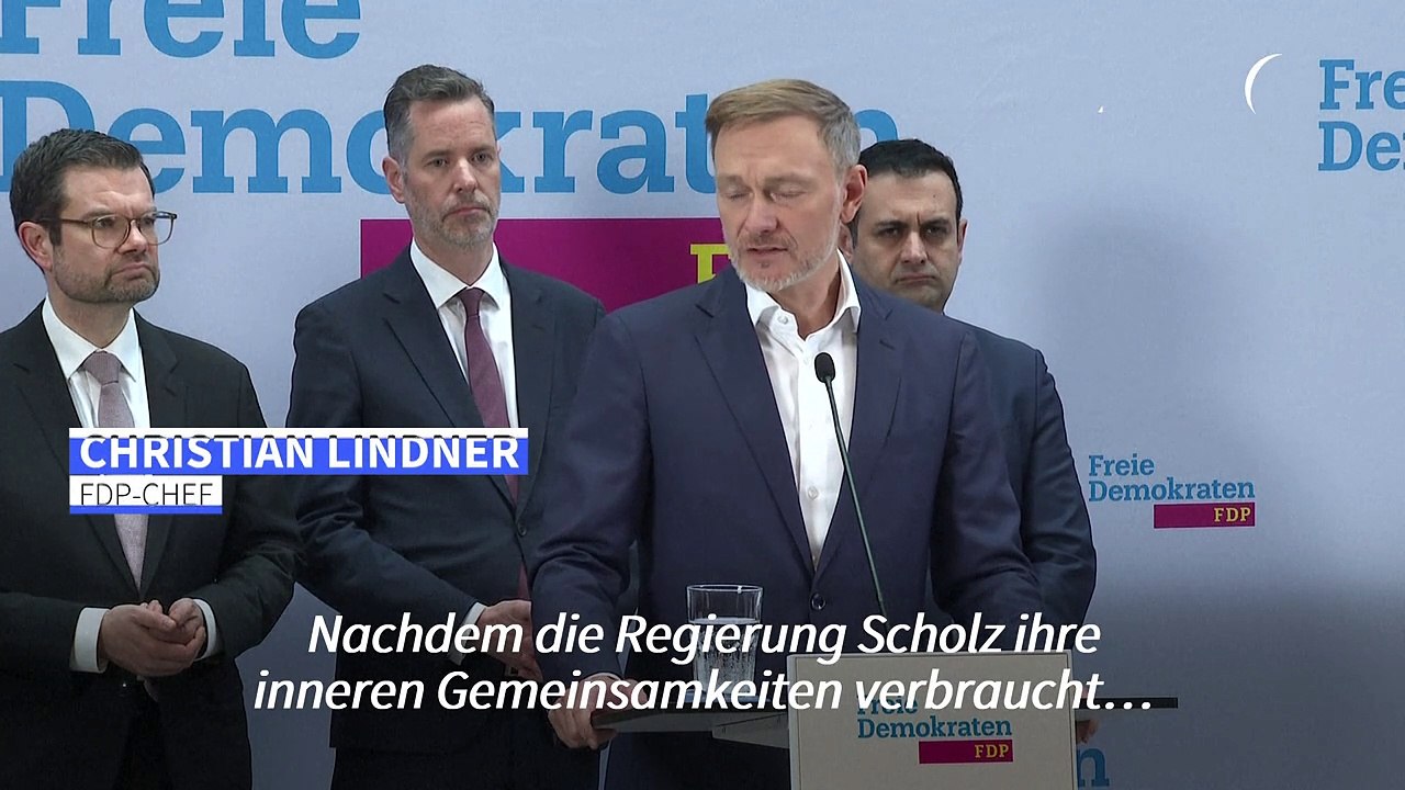 Lindner fordert sofortige Vertrauensfrage und Neuwahl