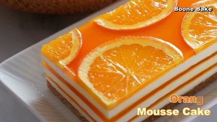 Orange cheese mousee cake🍊🍊