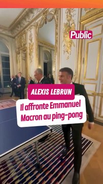 Quand Alexis Lebrun affronte Emmanuel Macron au ping-pong
