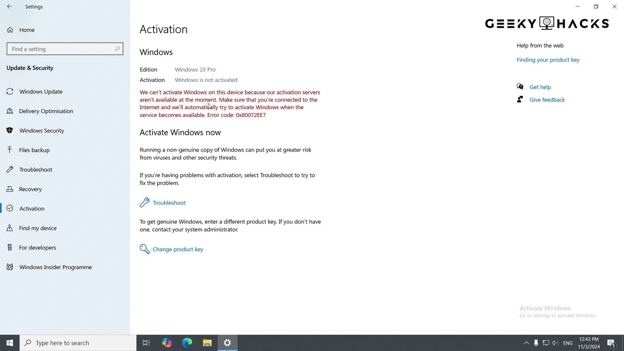 How to Deactivate Windows Activation By Removing Product Key