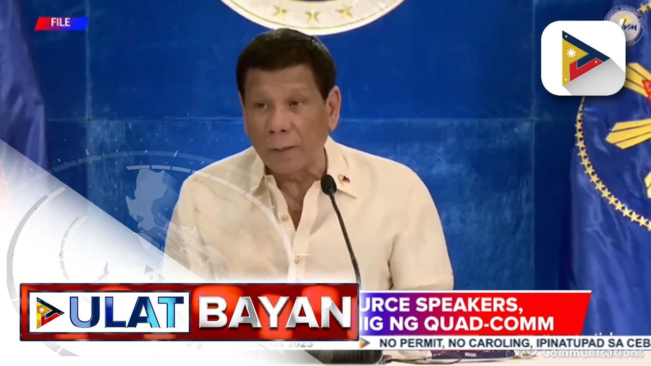 Ilang kongresista, dismayado sa hindi na naman pagdalo ni dating Pangulong Duterte sa pagdinig ng Quad-Comm;  Proposed Civil Forfeiture Act, inihain ng Quad-Comm leaders