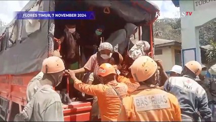 Suasana Evakuasi saat Terjadi Erupsi Susulan Gunung Lewotobi Laki-laki
