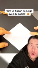 Faire un flocon de neige avec du papier