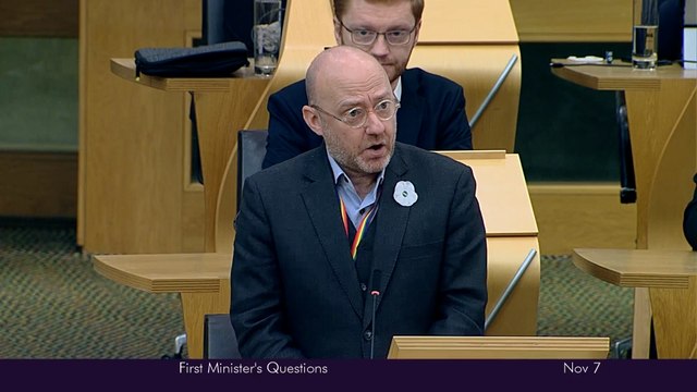 FMQs Thursday November 07 2024: Patrick Harvie questions John Swinney on his congratulations to President Elect Trump