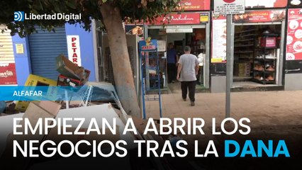 Empiezan a abrir los primeros comercios tras la DANA en Alfafar