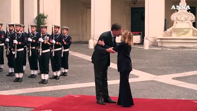 Meloni riceve il segretario generale della Nato Rutte