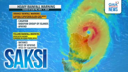 Bagyong Marce, nag-landfall muli sa vicinity ng Sanchez Mira, cagayan kaninang 9pm | Saksi