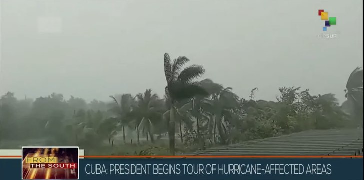 FTS 10:30 07-11: Cuban President inspects areas damaged by hurricane
