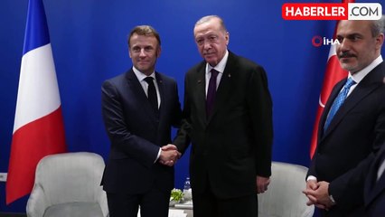 Cumhurbaşkanı Erdoğan, Fransa Cumhurbaşkanı Macron ile görüştü