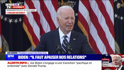Joe Biden: "Ça a été une présidence extraordinaire et historique"