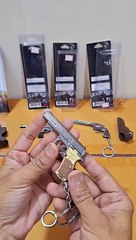 model toy Defender Metal Gun Keychain With Holster