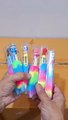 6-in-1 Retractable Roller Ball Multicolor Feather Fur Ballpoint Pen for Kids