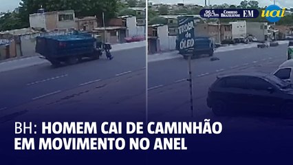 Homem cai da cabine de caminhão em movimento no Anel Rodoviário