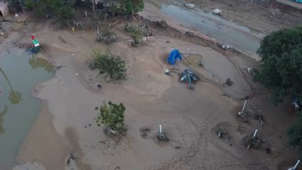 Imágenes aéreas de una de las zonas de Paiporta