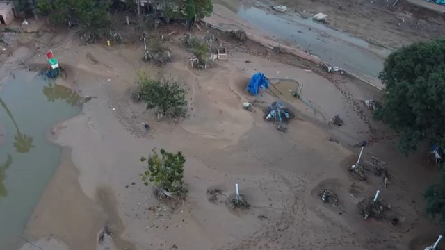 Imágenes aéreas de una de las zonas de Paiporta