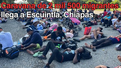 Avanza la caravana migrante en Chiapas