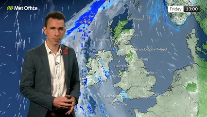 Met Office Friday morning weather forecast 08/11/2024