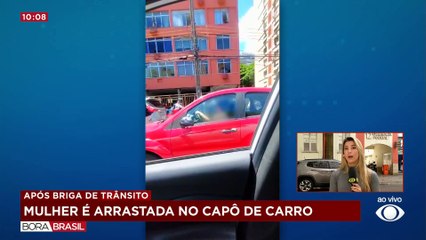 Mulher é arrastada no capô de carro após discussão no trânsito no RJ