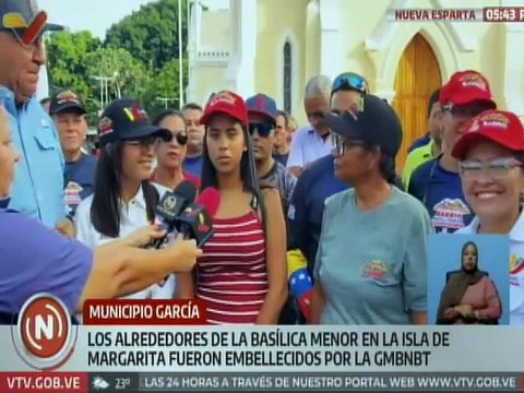GMBNBT rehabilita alrededores de la Basílica Menor del estado Nueva Esparta