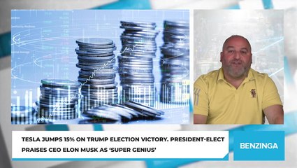 Tesla Jumps 15% On Trump Election Victory. President-Elect Praises CEO Elon Musk As 'Super Genius'