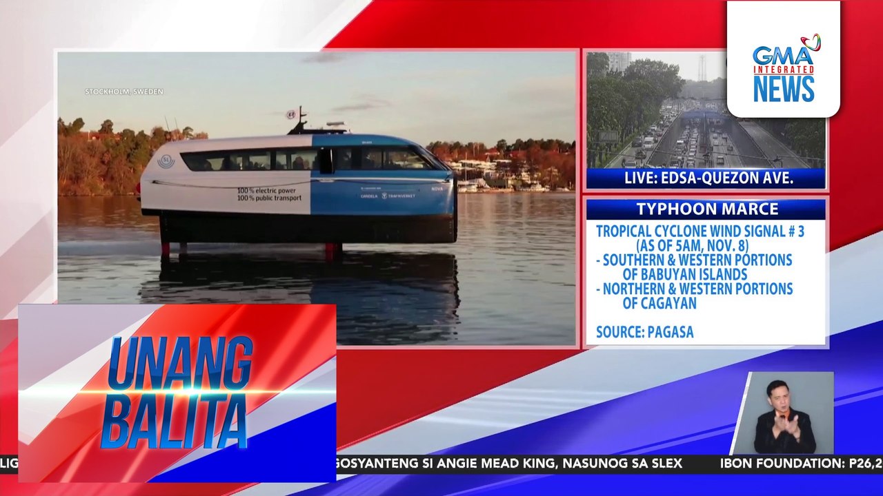 'Flying' electric hydrofoil ferry, binuksan sa Sweden | Unang Balita