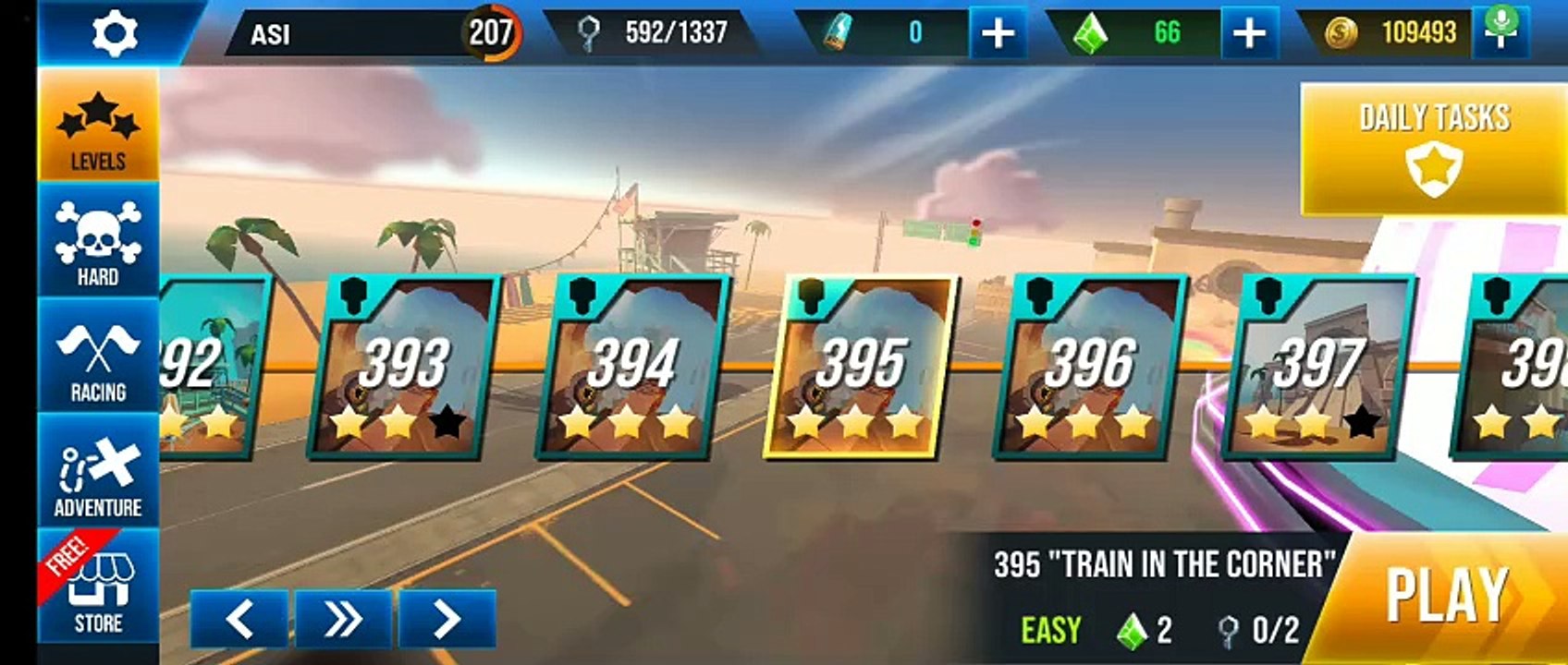 Stunt Car Extreme - Level 395 "TRAIN IN THE CORNER" BY PETECH