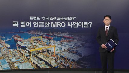 트럼프 "한국 조선 도움 필요해"...콕 집어 언급한 MRO 사업이란? [앵커리포트] / YTN