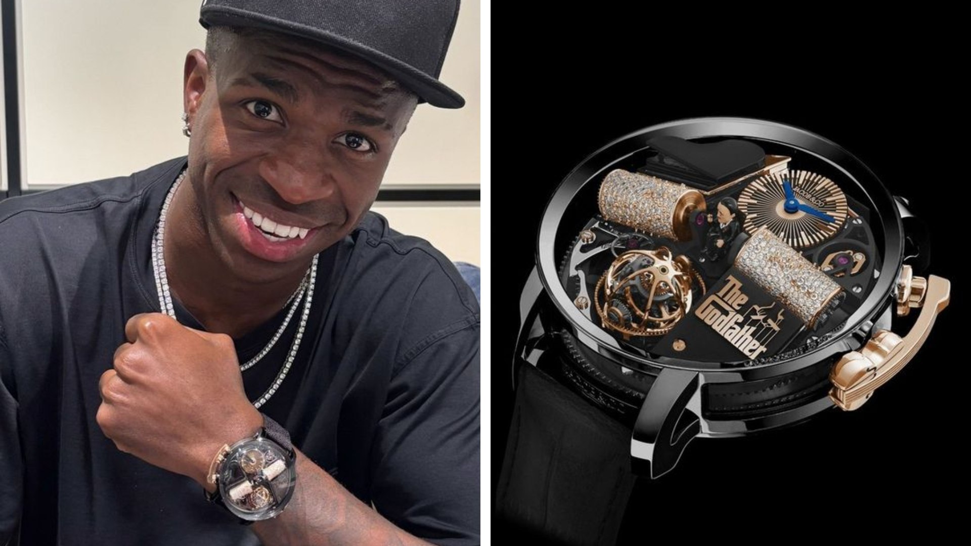 Vinicius Jr. es consentido con un reloj de lujo al estilo de 'El Padrino' 