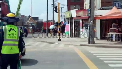 Desorden en el tráfico por la carrera 36 sur con Avenida Primero de Mayo por Obras del Metro