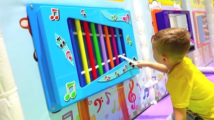 Diana and Roma have fun playing at the Indoor Playground for kids