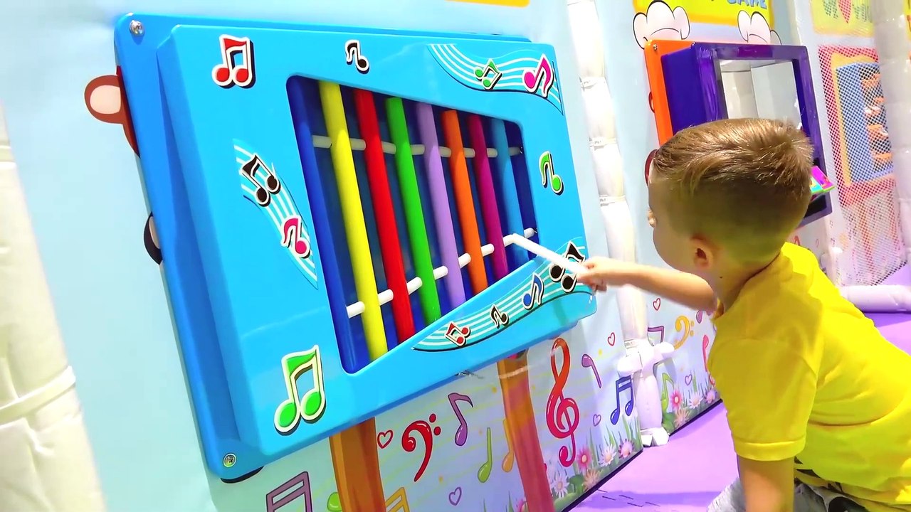 Diana and Roma have fun playing at the Indoor Playground for kids