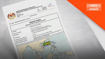 Taufan Yinxing dikesan bergerak menghala utara Sabah