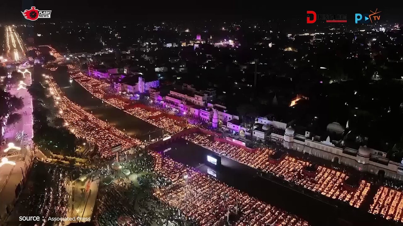 Diwali di Tepi Sungai Saryu Masyarakat India Menyalakan Ribuan Lampu Minyak Tanah