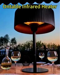 1500w Outdoor Patio Heater Black On Table Heater Electric Quartz Tube Heater