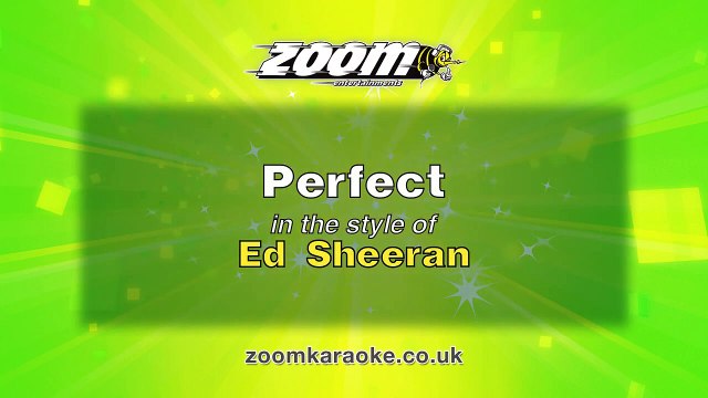 Ed Sheeran - Perfect - Karaoke Version from Zoom Karaoke