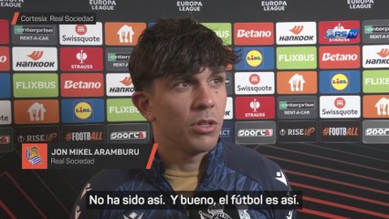 ALGUACIL, ARAMBURU, ORKARSSON en ZONA MIXTA | VIKTORIA PLZEN 2 - REAL SOCIEDAD 1