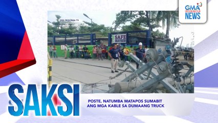 Saksi: (Recap) Poste, natumba matapos sumabit ang mga kable sa dumaang truck (Originally aired on November 7, 2024)